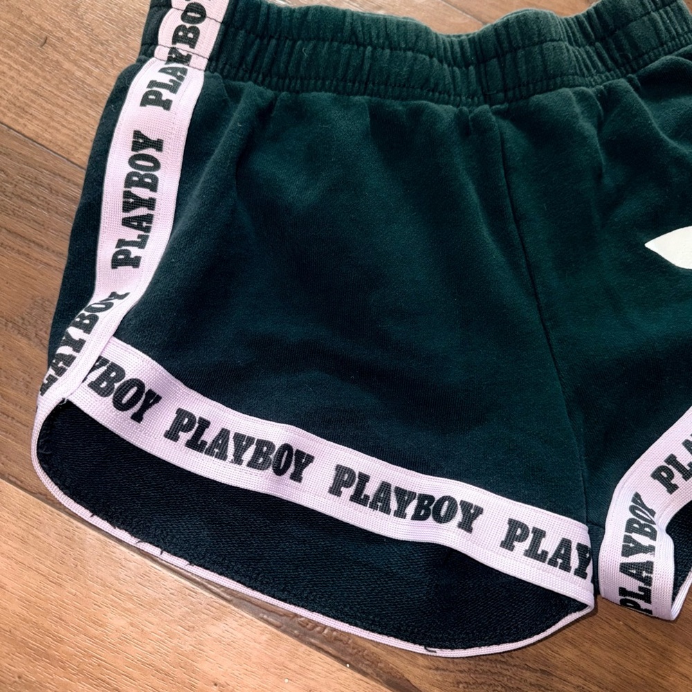 EUC Playboy Dolphin Shorts Black Logo Revolve Festival XS - Picture 6 of 11